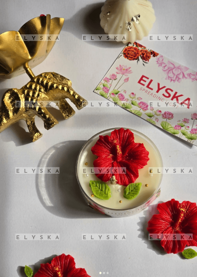 Hibiscus Big Tealight Candle