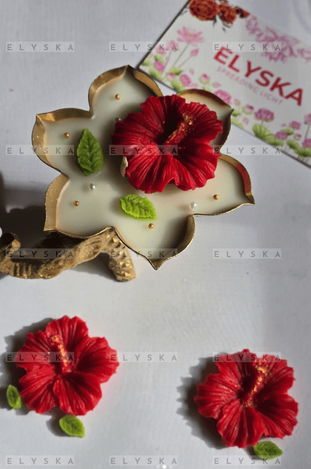 Hibiscus Elephant Urli Candle