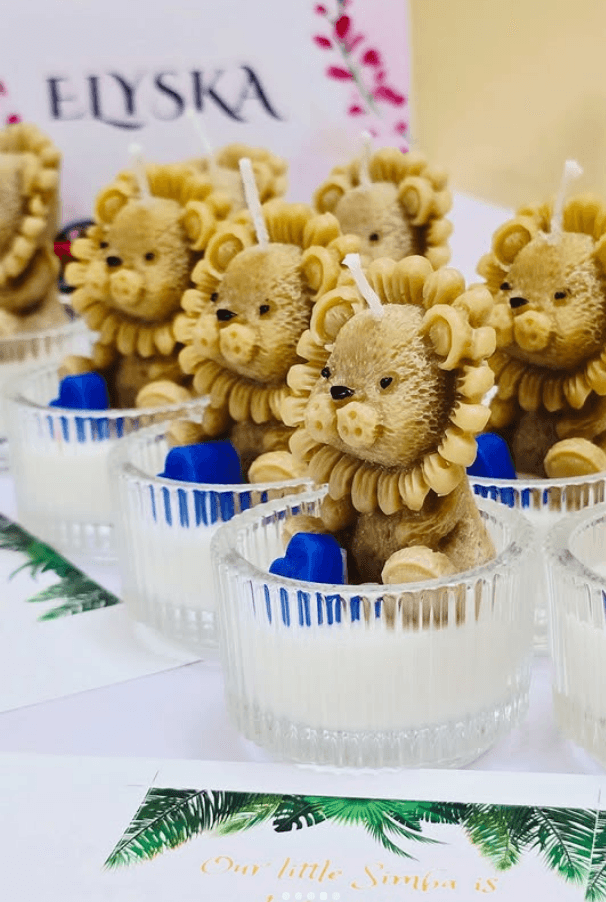 Lion Candle in a Glass Jar