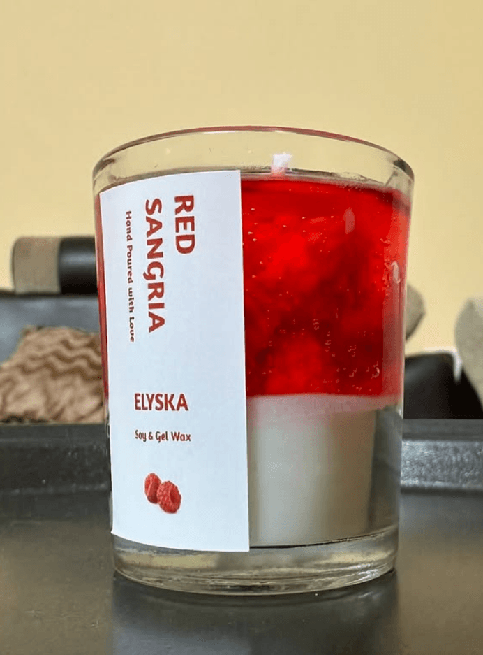 Raspberry Candle in a Shot Glass