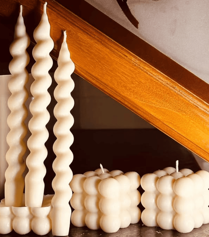 Spiral Pillar & Bubble Candle Combo
