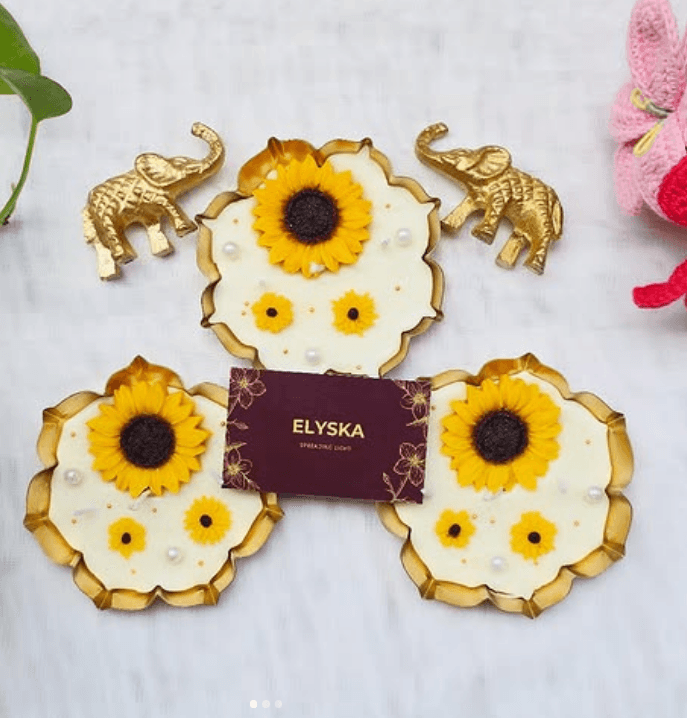 Sunflower Urli Candle